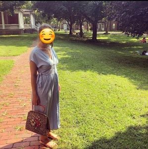 Vintage-inspired blue dress